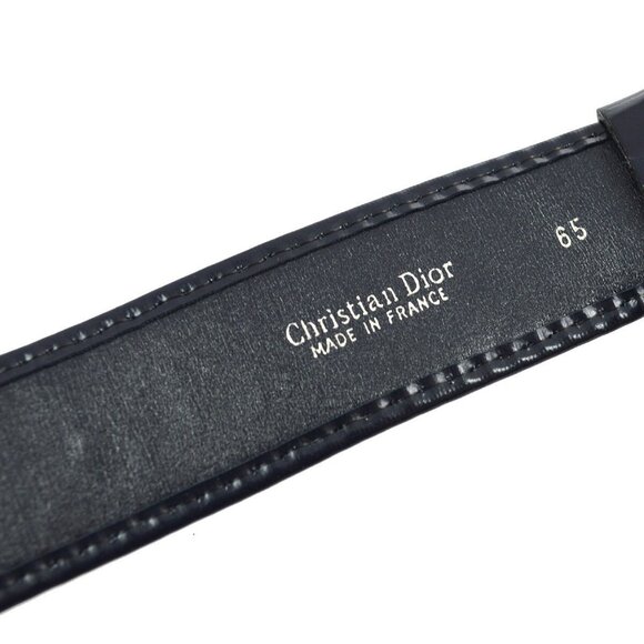 Christian Dior Navy Brown Trotter Belt Small Good #65 KK91688 main image 11